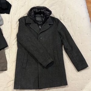 Calvin Klein Heavy Winter Peacoat with removable down liner